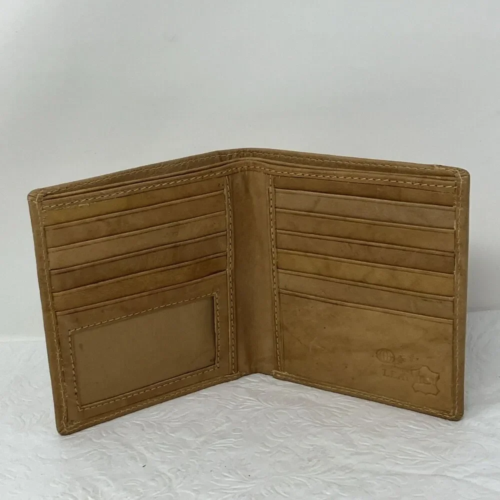 Custom Genuine Leather Wallet LOUISE Personalized CC Slots Billfold